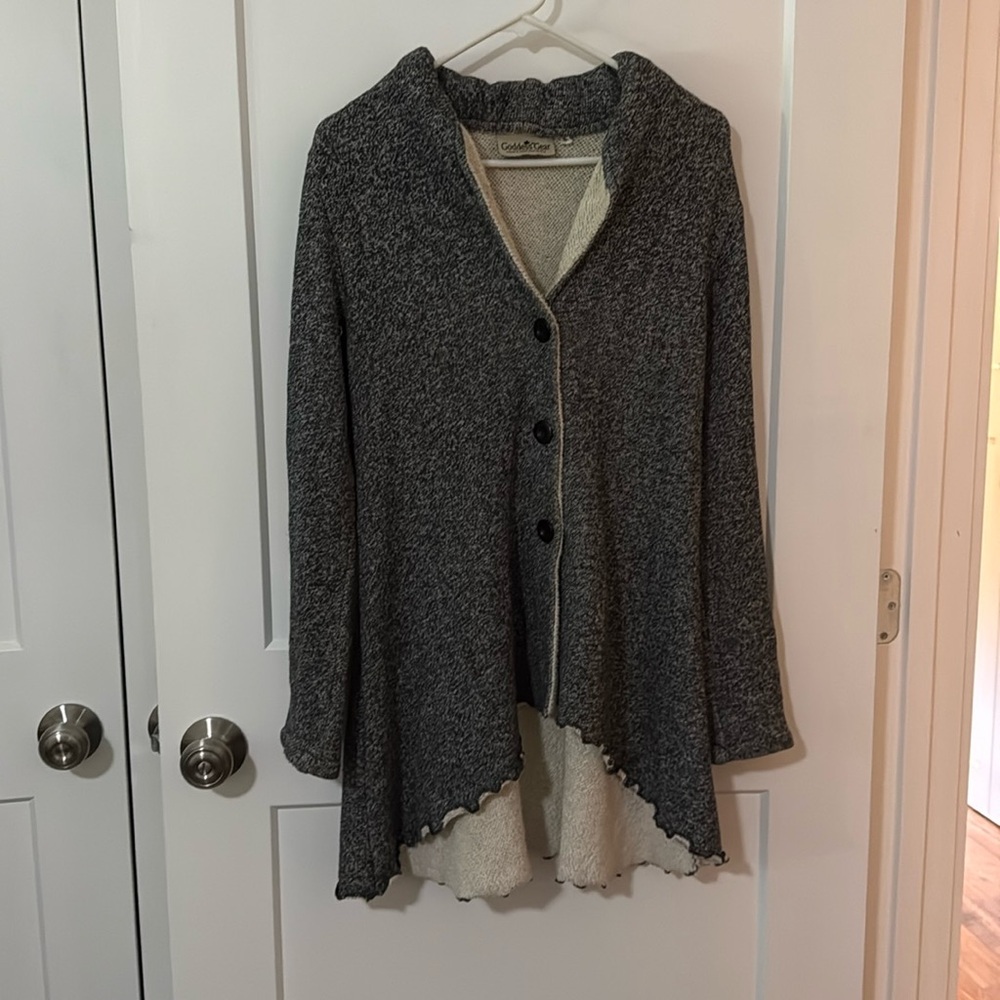 Goddess Gear Shawl Collar Emma Terry Cloth Jacket charcoal women’s Small